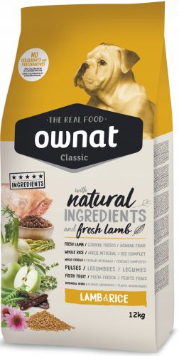  Ownat Classic Lamb Rice cibo secco per cani 12kg Ricco di agnello fresco