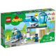  LEGO Duplo 6379240 - Elicottero per auto della stazione di polizia del quartier generale, mattoncini grandi, per bambini di 2-3 anni