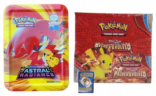  POKEMON MEGA BOX CARDS + CAN COLLECTOR LEGGENDARIO SET DA 400 PZ