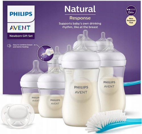  PHILIPS Avent Natural SCD838/11 set biberon + pannolino lavabile Babymam, liscio bianco