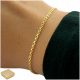  BELLISSIMO BRACCIALE BISMARK IN ORO 18 cm/2 mm ARGENTO PR. 925 REGALO PER TUA FIGLIA