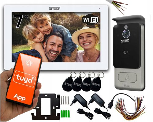 Videocitofono Wi-Fi 5TECH Verus One 84228C LETTORE CHIAVE FING Tuya 2024 + 2 altri prodotti