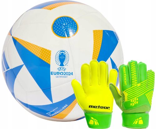 Pallone da calcio adidas + guanti, taglia 5