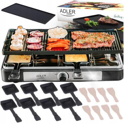  Barbecue, raclette, griglia elettrica tradizionale Adler AD6616 nero 1400 W