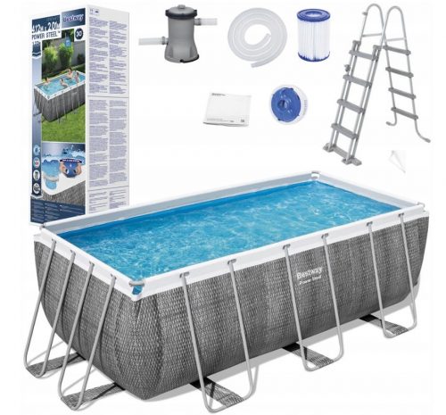 Piscina con cornice rettangolare Bestway 412 x 201 cm