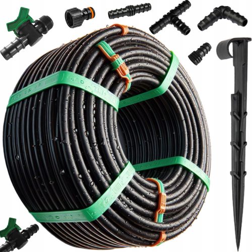 Sistema di irrigazione a goccia - SET 181 pezzi Drip LINE idratazione a goccia 100M SET4+100