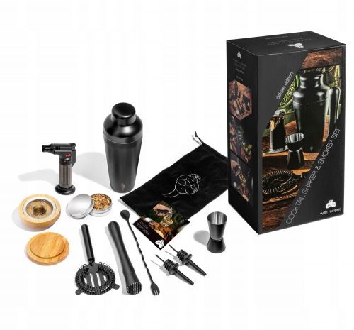 SET BARMAN PER BEVANDE E FUMO WHISKY, GRANDE REGALO