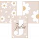  Set di 3 poster A3 BOHO Daisies Nome del bambino Vari colori HIT