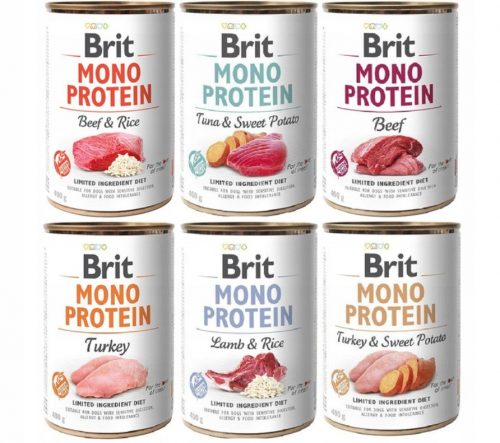  BRIT MONO MIX proteico di gusti 6x400 g per CANI