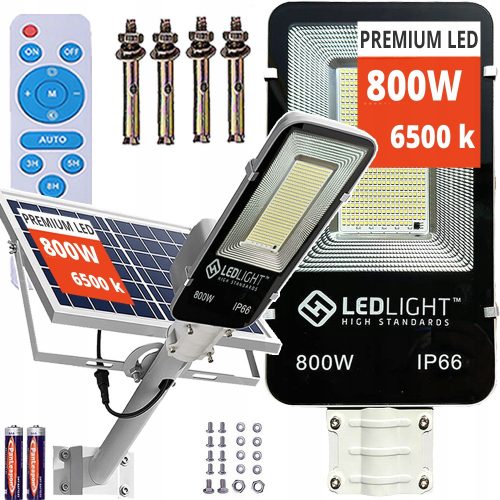  Lampione stradale a Led Light 1000 W 120000 lm ad energia solare