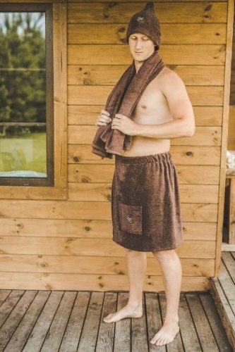 Completo sauna uomo: KILTS + CAPPELLO + ASCIUGAMANO – RUDAS