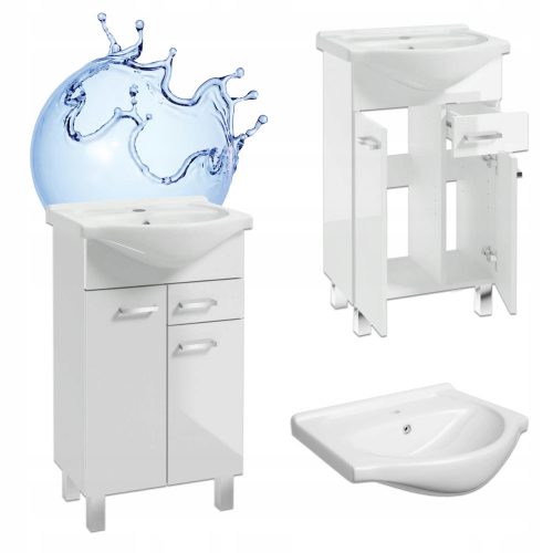  MOBILE BAGNO CON LAVABO 50 DA APPOGGIO, BIANCO