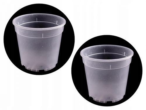  Vaso da fiori 100P 21 cm x 21 x 19 cm diametro 21 cm plastica trasparente