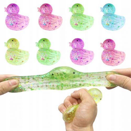  GNIOTEK SLIME ANATRA COLORATA ANTISTRESS ELASTICIZZATO SCHERZO SENSORIALE