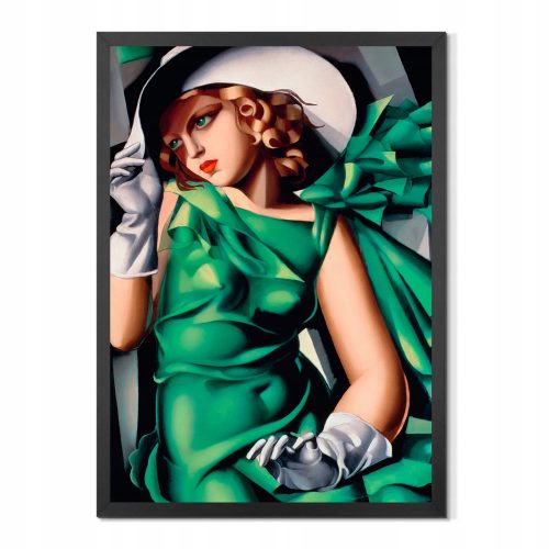 Tamara Łempicka, poster Ragazza con guanti, cornice, cornice, 70 × 50 cm