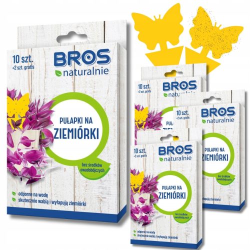 Prodotto fitosanitario - Trappola Adesiva Naturale per Lombrichi Farfalla Gialla 10 pz + 2 Bros Omaggio N