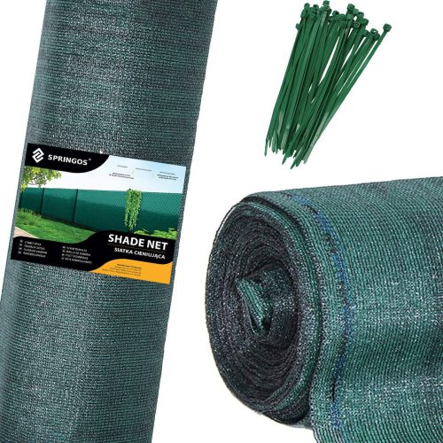 Rete ombreggiante 90% Springos 50x1,5 mt 140 g/mq verde