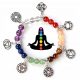  Bracciale Chakra Pietre Naturali con Pendenti Colorati