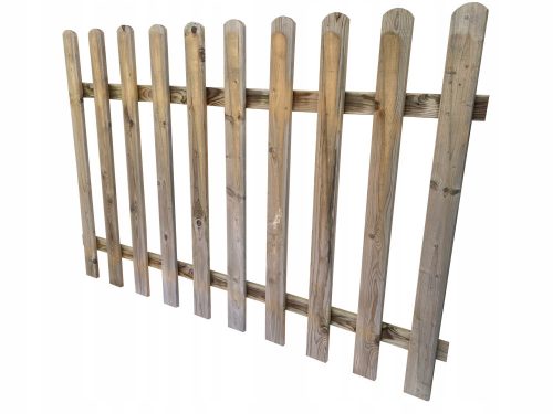 2× Staccionata in legno 180x120 cm, giardino dritto, impregnato