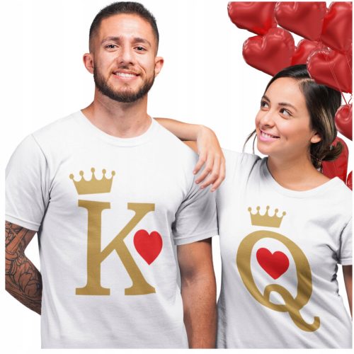 T-SHIRT REGALO PER SAN VALENTINO PER COPPIA LEI E LUI Q&K SET DA 2