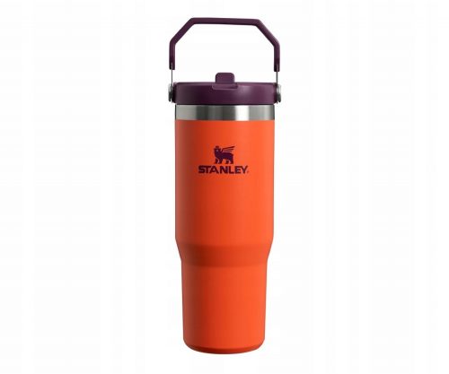 Tazza termica Stanley IceFlow Flip Straw da 0,89 l, tonalità arancio