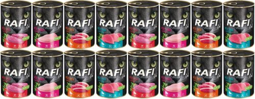  Rafi Cat cibo per gatti 400g, mix di sapori, 16 pezzi