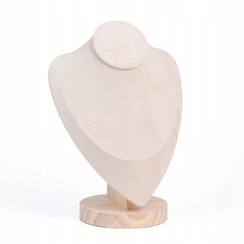  Espositore, Busto Gioiello, Tessuto e Legno, Lino, 30,9x19 cm, 1pz