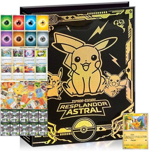  CARTE POKEMON TCG ORIGINALI x 30 + CODICE 8X + GRANDE CLASSE ALBUM PER 432 CARTE