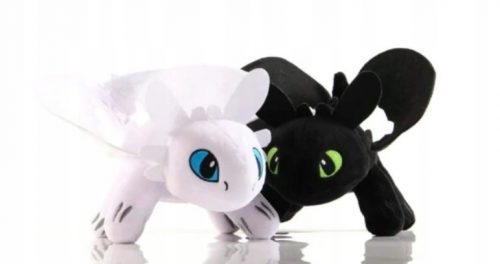  SET MASCOTTE 2X NIGHT FURY E WHITE FURY 30CM COME ADDESTRARE IL TUO DRAGO DRAGO