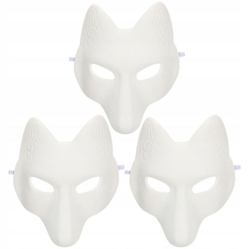 Costume da maschera di volpe maschera vuota in maschera da 3 pezzi