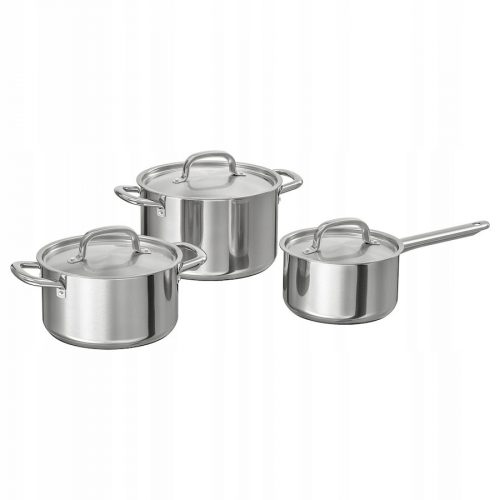 Set pentole IKEA 365+, acciaio inossidabile, 6 pz.