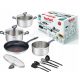 Set di pentole Tefal Daily Cook, acciaio inossidabile, 11 pz.