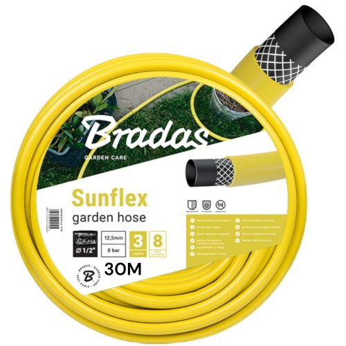  Tubo da giardino Bradas Sunflex 1/2" WMS1/230 30 m 3 strati giallo