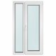 Finestra da balcone in PVC 1300x2300, bianca, con basculante