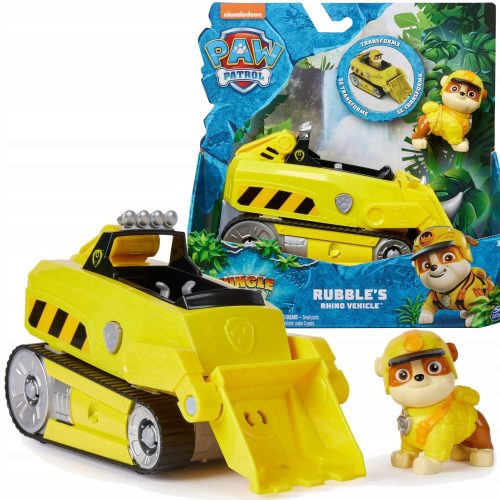  PAW PATROL JUNGLE SET VEICOLO DI RUBBLE + FIGURA