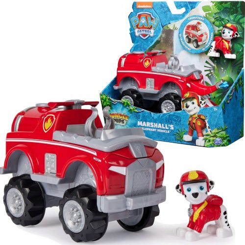  PAW PATROL JUNGLE PUPS SET VEICOLO DI MARSHALL + FIGURA