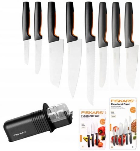 Set di coltelli in scatola Fiskars Functional Form 6 e più pezzi.