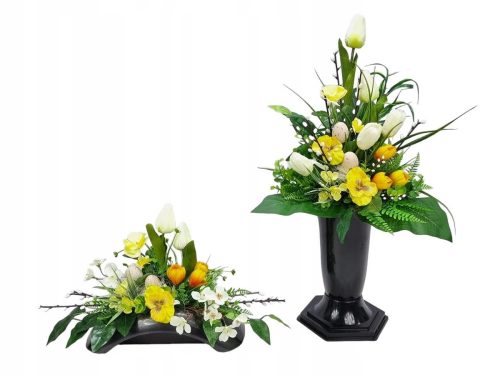 BAZIE PANSIES (1070.5) decorazione + bouquet SET natalizio per tomba cimitero