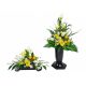 BAZIE PANSIES (1070.5) decorazione + bouquet SET natalizio per tomba cimitero