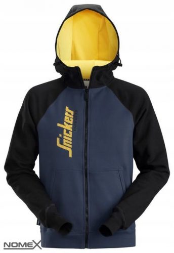 2888 Snickers Felpa con zip e cappuccio blu navy L