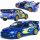  Auto Kinsmart Subaru Impreza 1:36 blu + BOX AUTO MODELLO AUTO KINSMART