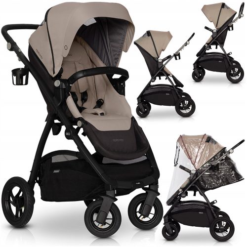  PASSEGGINO SEDILE CONVERSIBILE 0-22KG RUOTE GONFIATE GRANDI + ACCESSORI