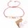  Bracciale con motivo a cuore LOVE STONE, quarzo rosa naturale