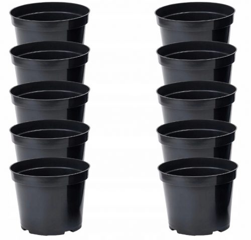  Vaso da fiori DonKwiat 25 cm x 25 x 20 cm diametro 25 cm plastica nera