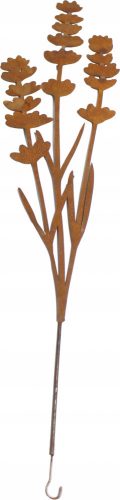  Bouquet di Fiori in Acciaio, Erbe Ornamentali, Effetto Corten 25 cm x 80 cm