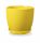  Vaso da fiori Polnix 17 cm x 17 x 16 cm diametro 17 cm ceramica tonalità giallo e oro