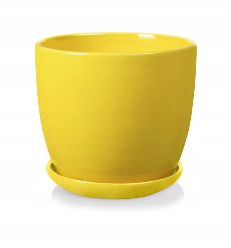  Vaso da fiori Polnix 17 cm x 17 x 16 cm diametro 17 cm ceramica tonalità giallo e oro