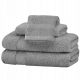 4 x SET DI ASCIUGAMANI 2x 70x140 2x 50x100 ASCIUGAMANI GRIGIO SPESSORE HOTEL SPA