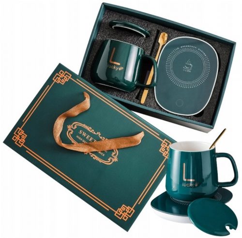 SET SCALDAFFÈ/TÈ, TAZZA DI SAN VALENTINO, CUCCHIAIO, CAVO USB