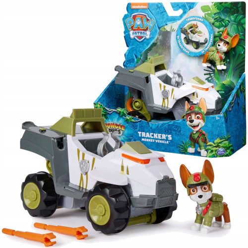  PAW PATROL JUNGLE PUPS SET VEICOLO TRACKER + FIGURA